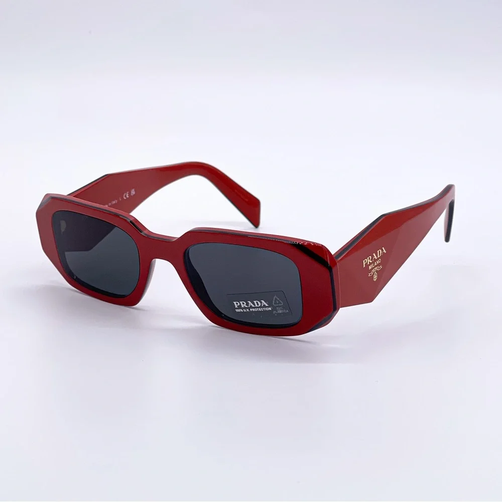 NEW PR17WS 12N5S0 PRADA SUNGLASSES SPR 17W RED UNISEX EYEWEAR PRADA PR 17WS - Picture 2 of 12